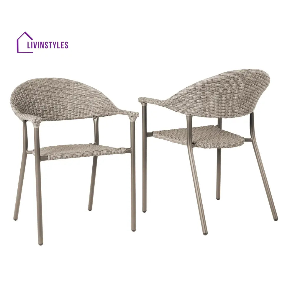 Ulli Outdoor Patio Seating Set 2 Chairs and 1 Table Set (Brown) - Coffee Table Sets