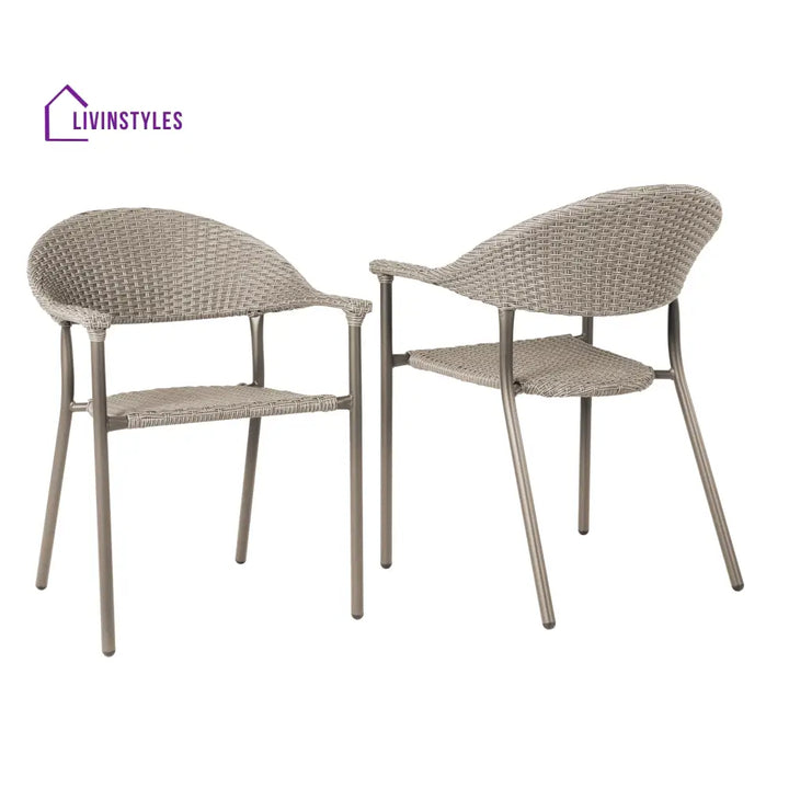 Ulli Outdoor Patio Seating Set 2 Chairs and 1 Table Set (Brown) - Coffee Table Sets