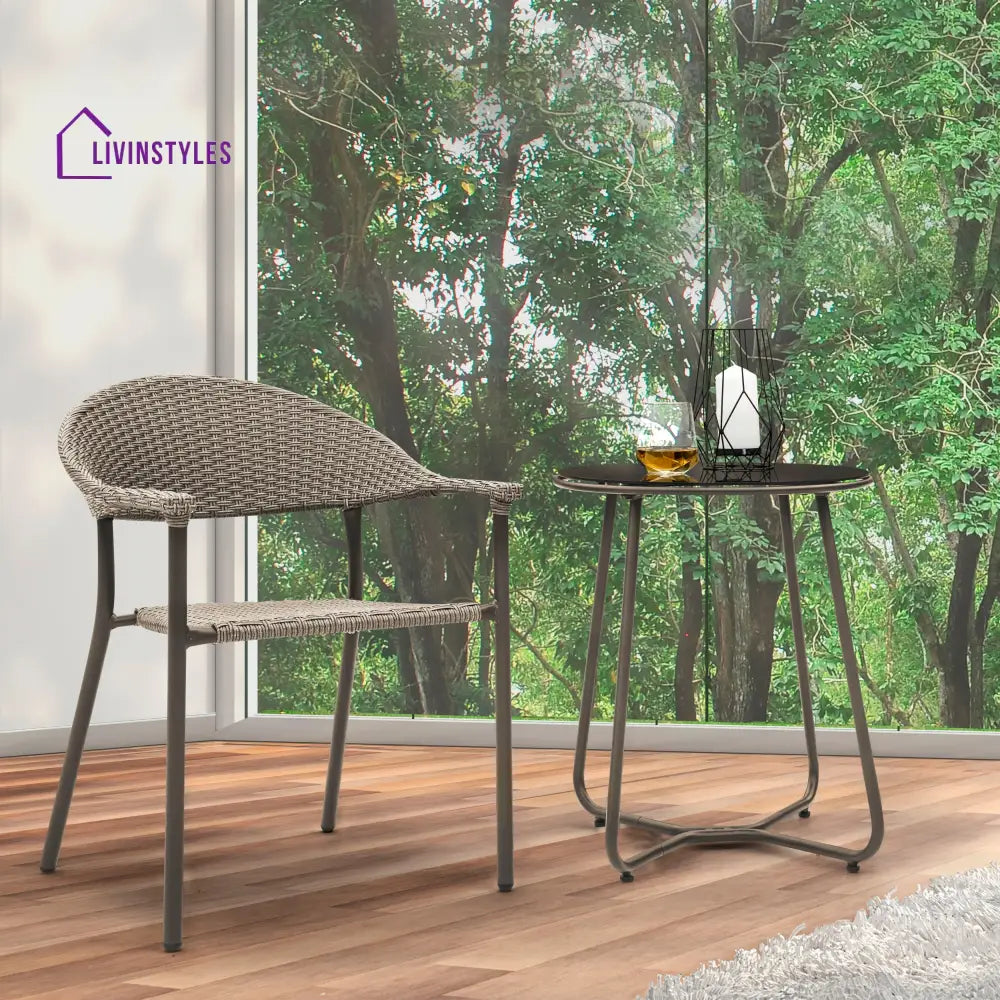 Ulli Outdoor Patio Seating Set 2 Chairs and 1 Table Set (Brown) - Coffee Table Sets
