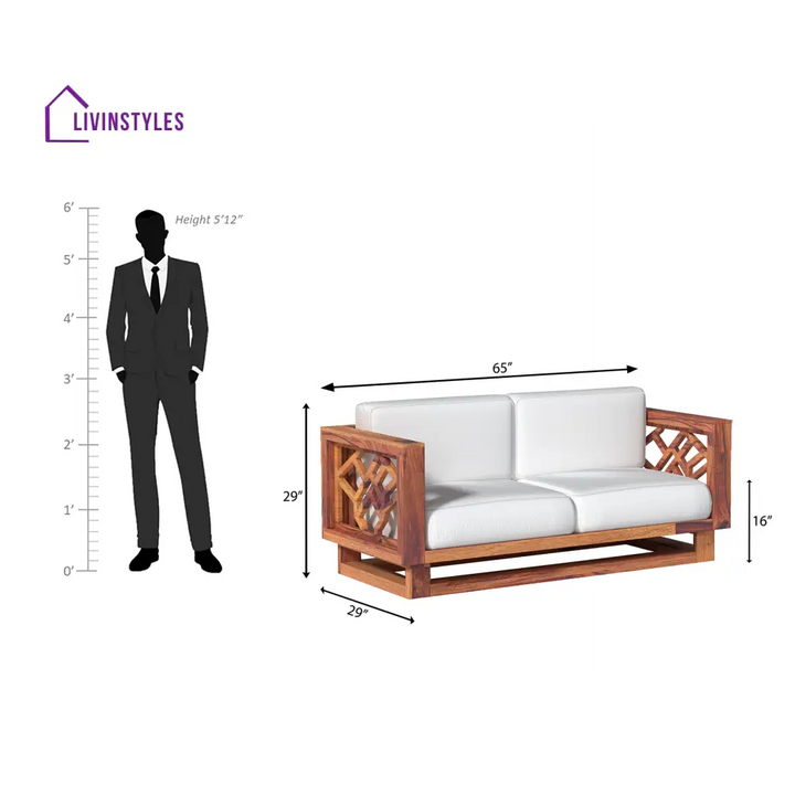 Ulyana lounger Wooden Sofa Set with Coffee Table sofa