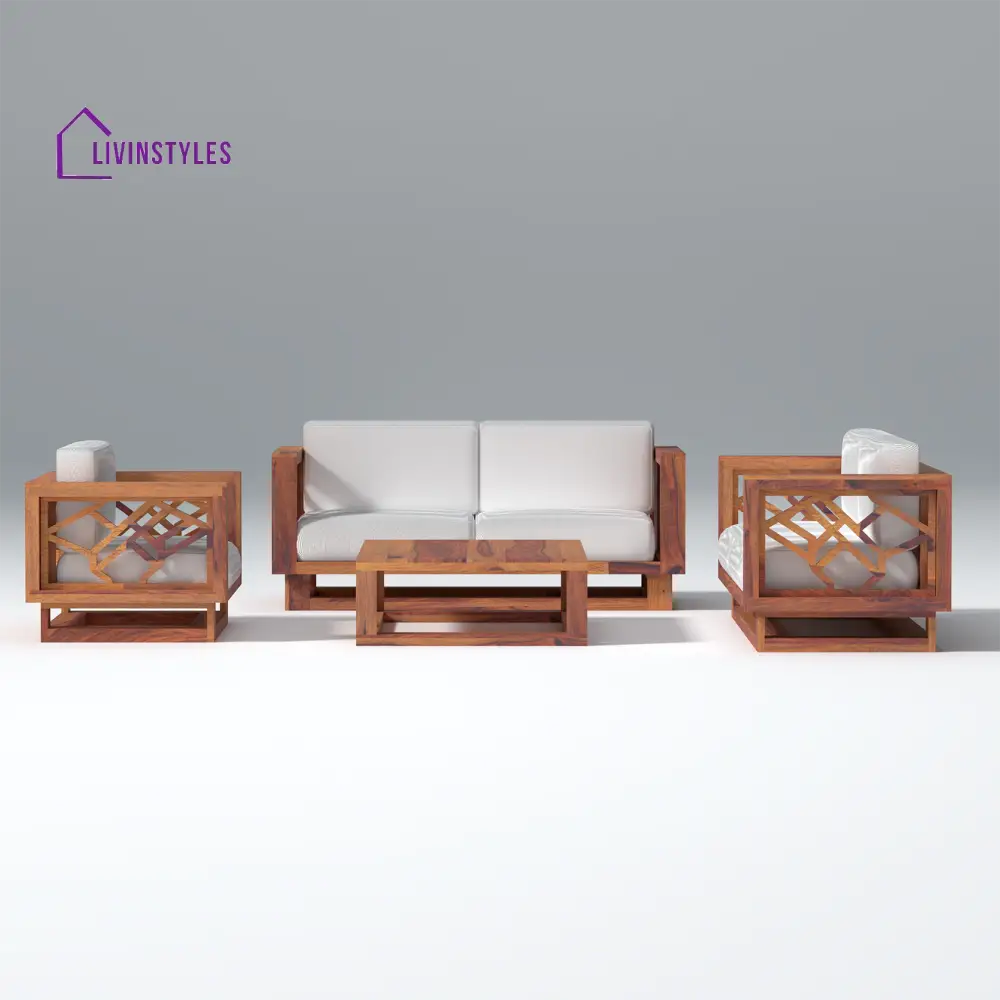 Ulyana lounger Wooden Sofa Set with Coffee Table sofa