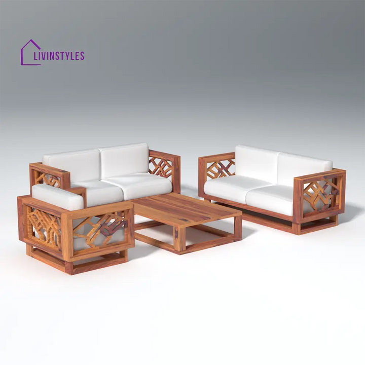 Ulyana lounger Wooden Sofa Set with Coffee Table sofa