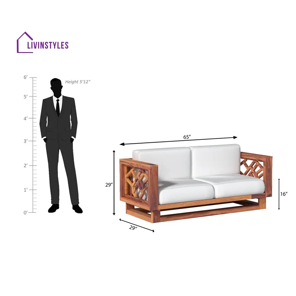 Ulyana lounger Wooden Sofa Set with Coffee Table sofa
