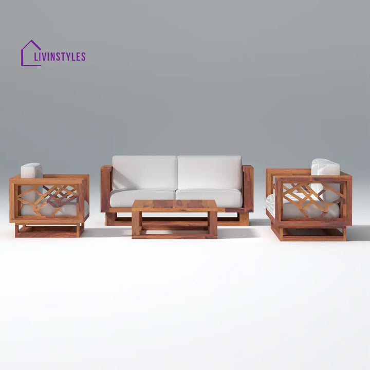 Ulyana lounger Wooden Sofa Set with Coffee Table sofa