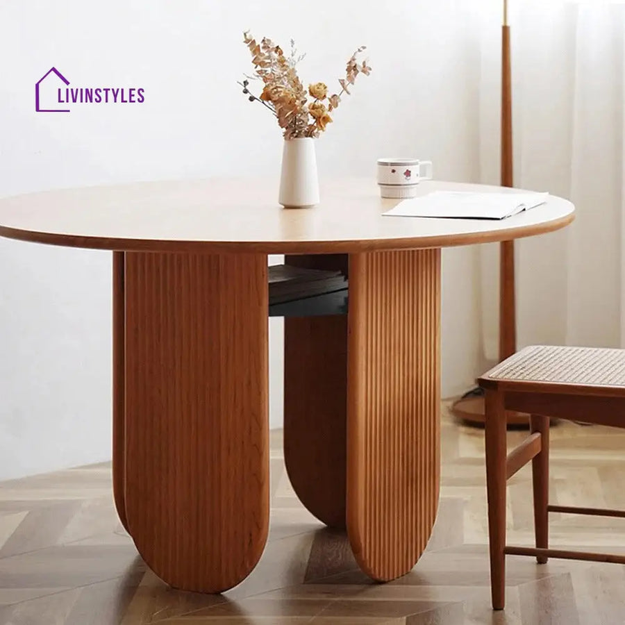 Ulyana Solid Wood 4 Seater Dining Table