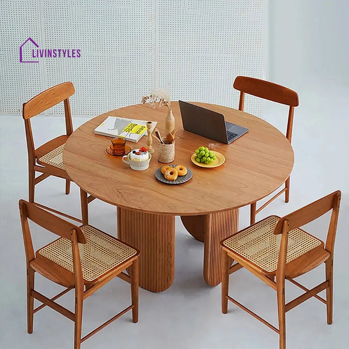 Ulyana Solid Wood 4 Seater Dining Table