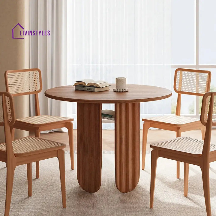 Ulyana Solid Wood 4 Seater Dining Table