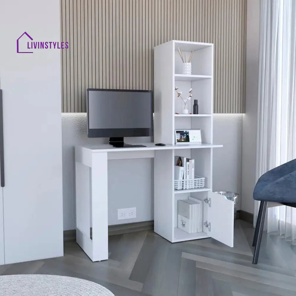 Ulyana White Study Table for Students