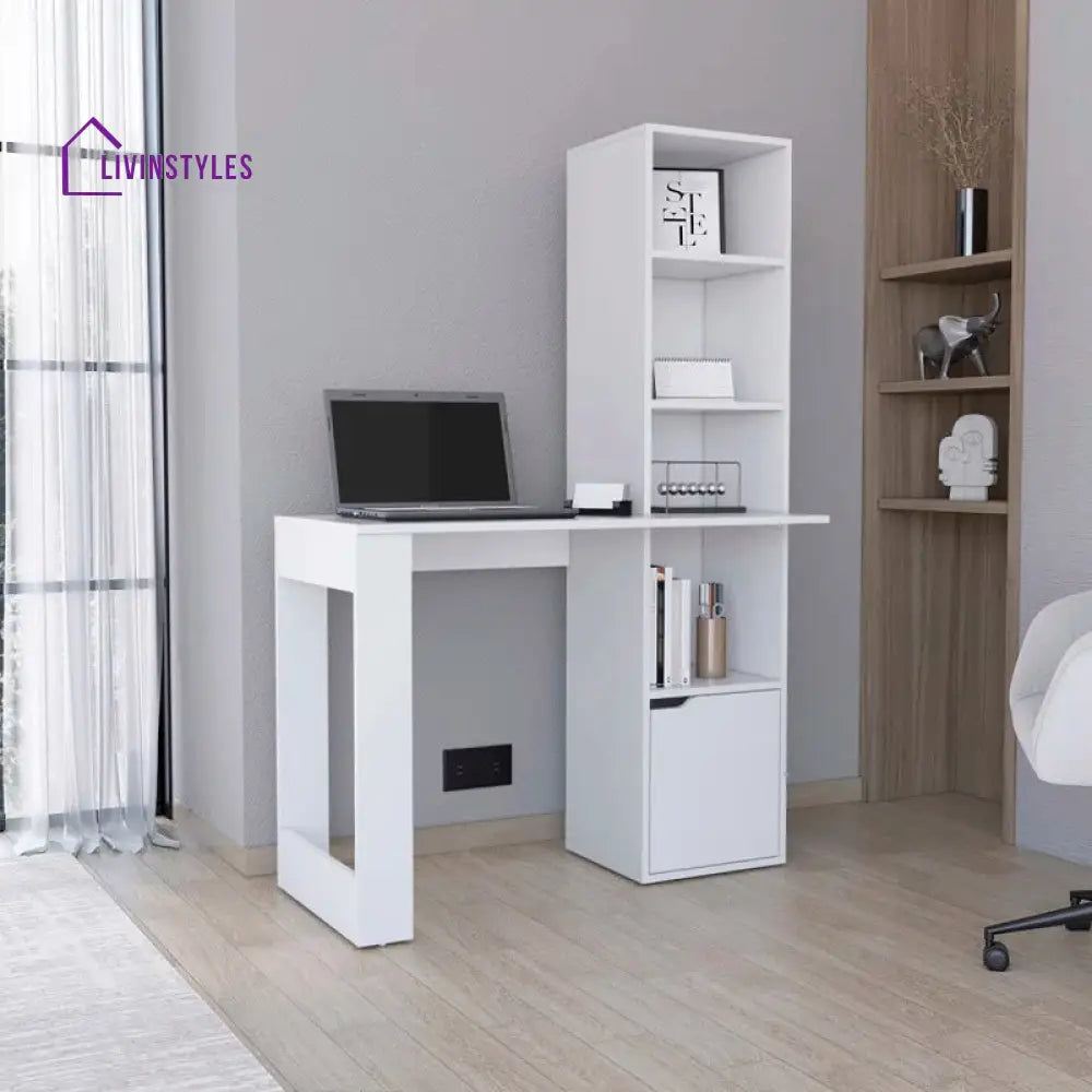 Ulyana White Study Table for Students