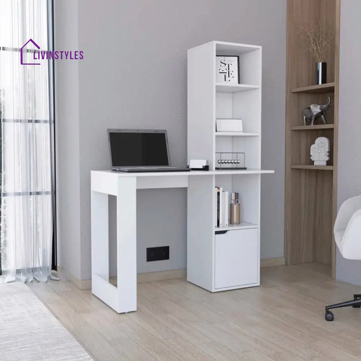 Ulyana White Study Table for Students