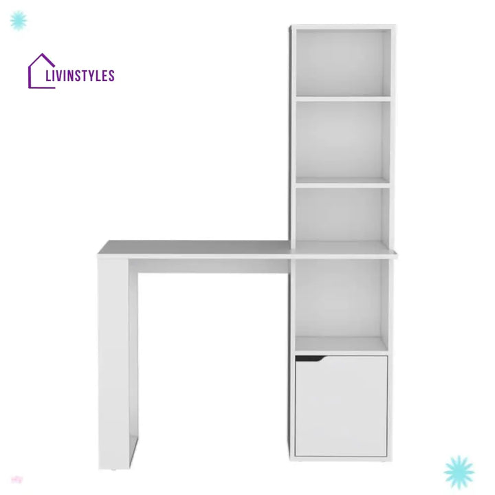 Ulyana White Study Table for Students