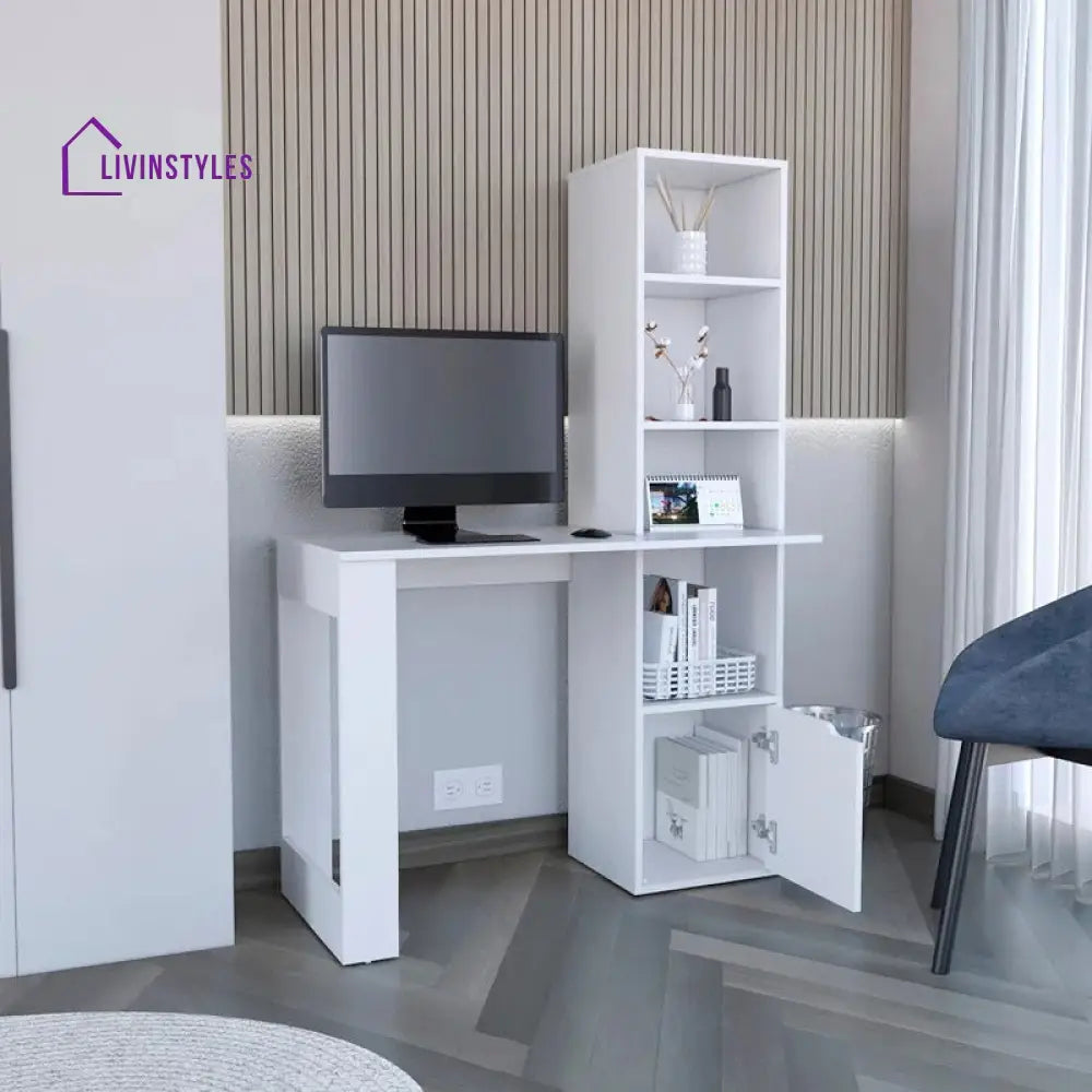 Ulyana White Study Table for Students