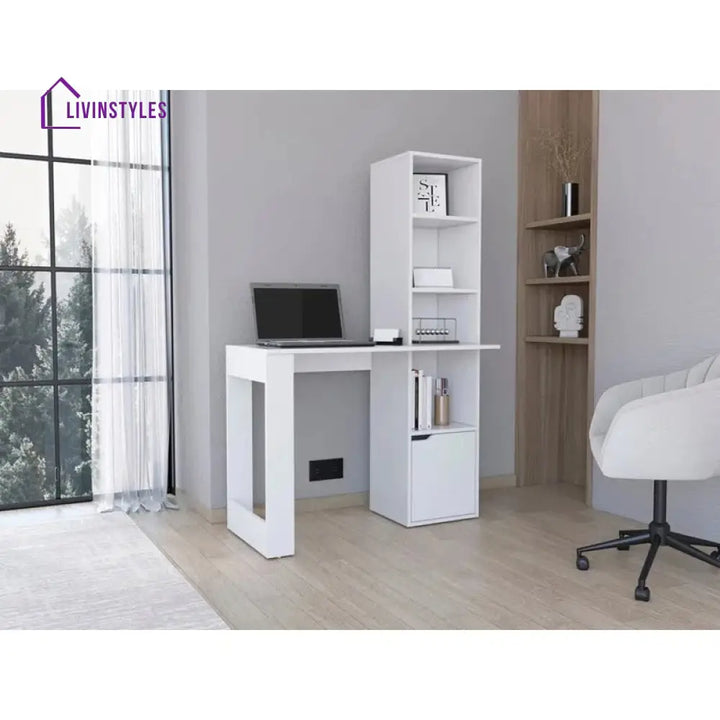 Ulyana White Study Table for Students