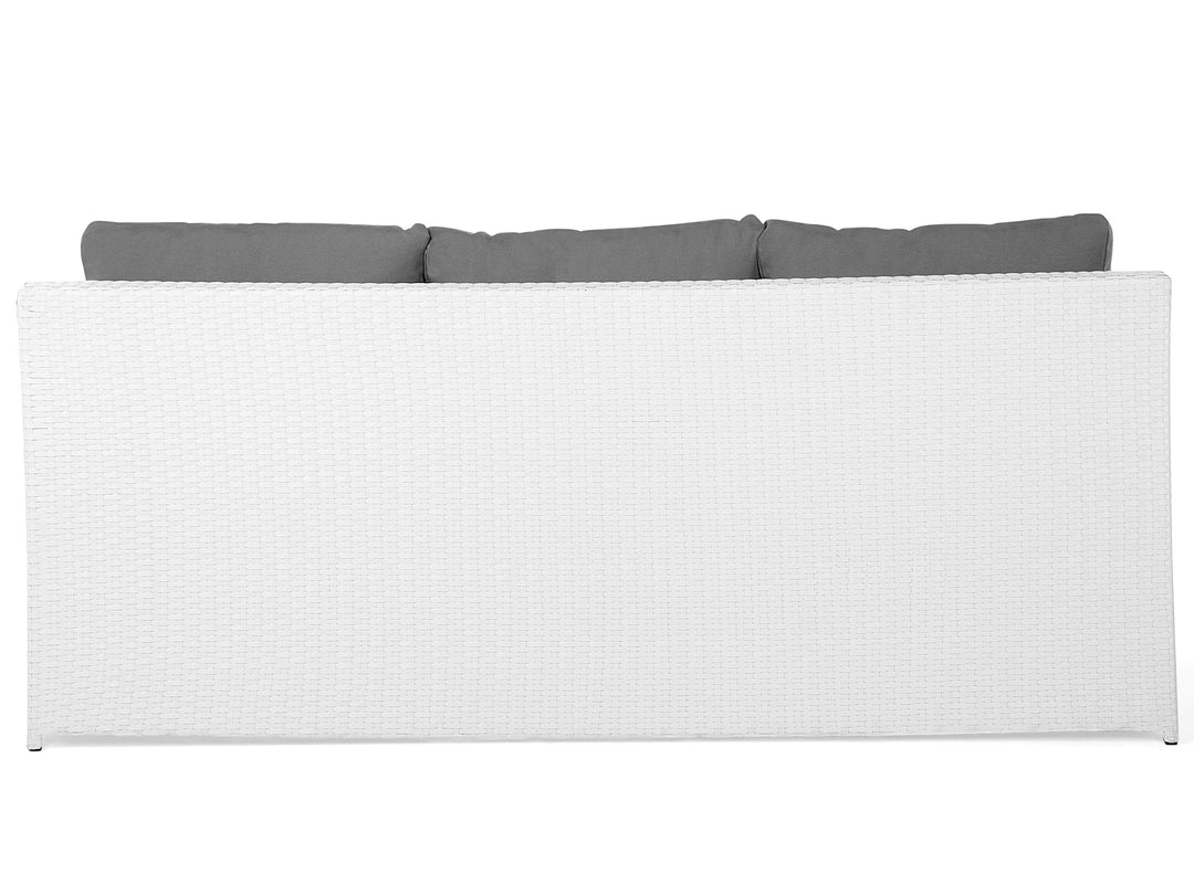 Nicholas Outdoor Sofa Set 3 Seater , 2 Single seater With Ottoman and 1 Center Table Set (White)