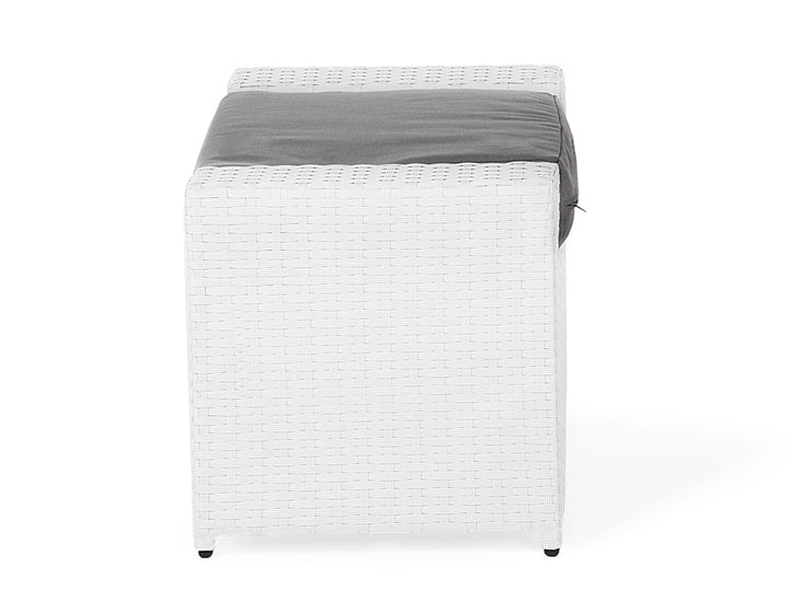 Nicholas Outdoor Sofa Set 3 Seater , 2 Single seater With Ottoman and 1 Center Table Set (White)