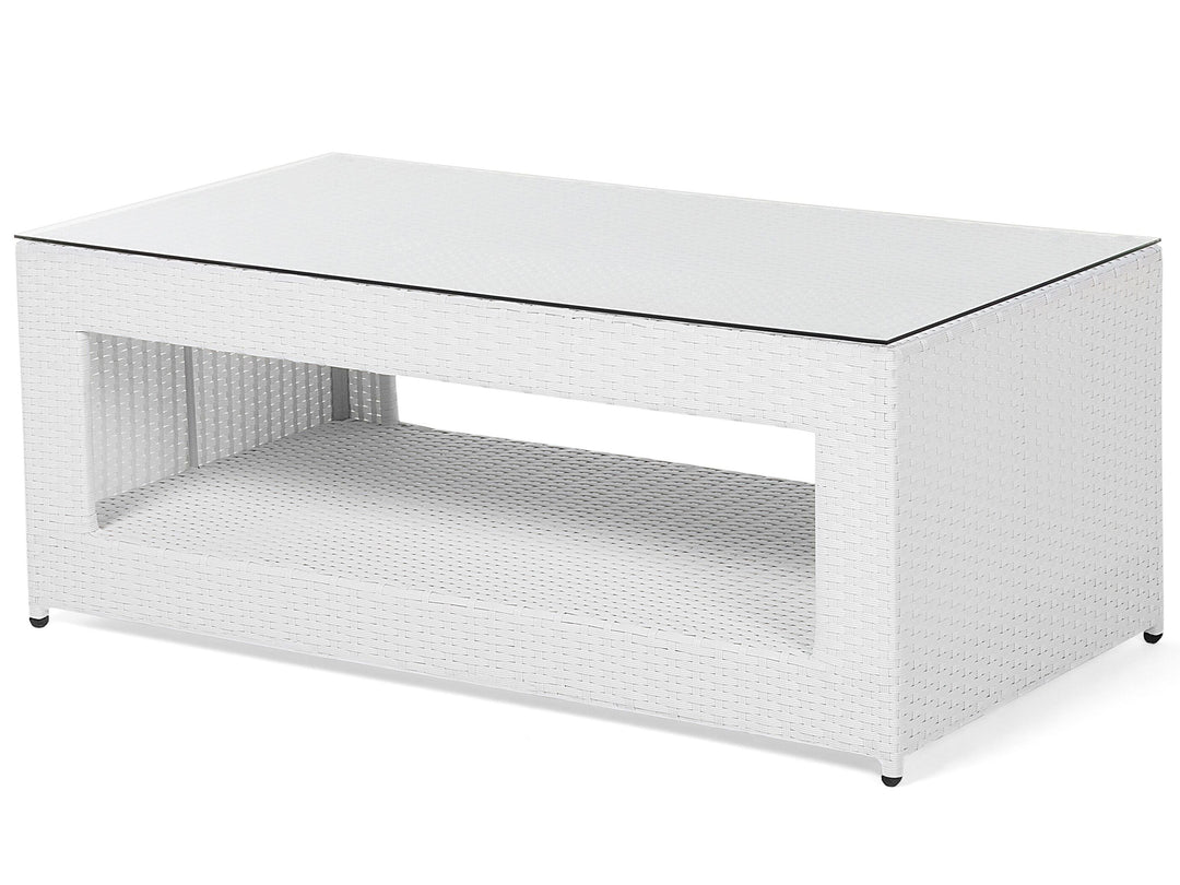 Nicholas Outdoor Sofa Set 3 Seater , 2 Single seater With Ottoman and 1 Center Table Set (White)