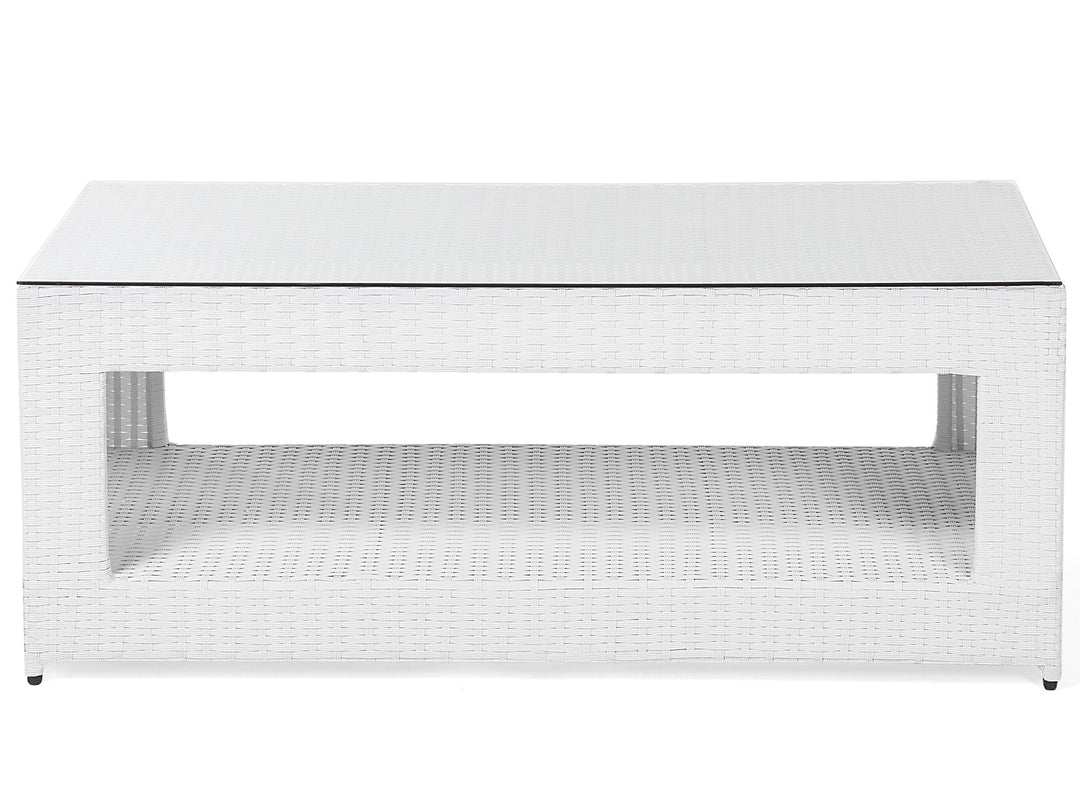 Nicholas Outdoor Sofa Set 3 Seater , 2 Single seater With Ottoman and 1 Center Table Set (White)