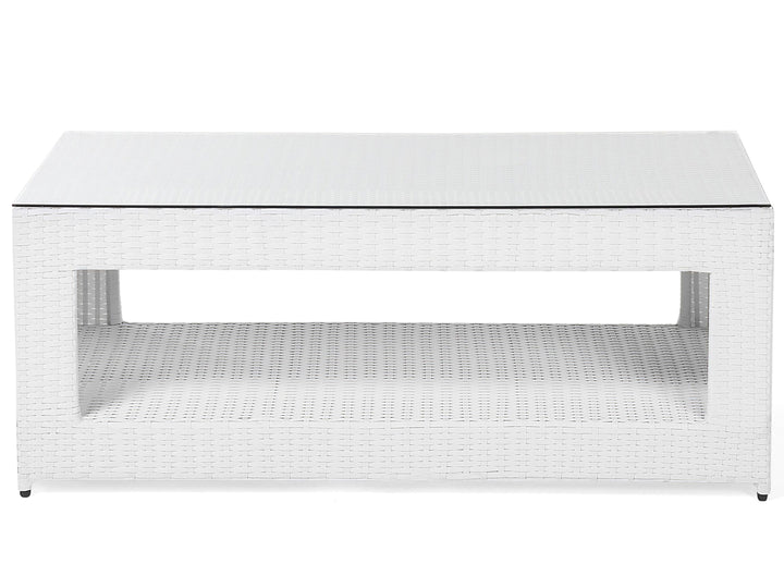 Nicholas Outdoor Sofa Set 3 Seater , 2 Single seater With Ottoman and 1 Center Table Set (White)