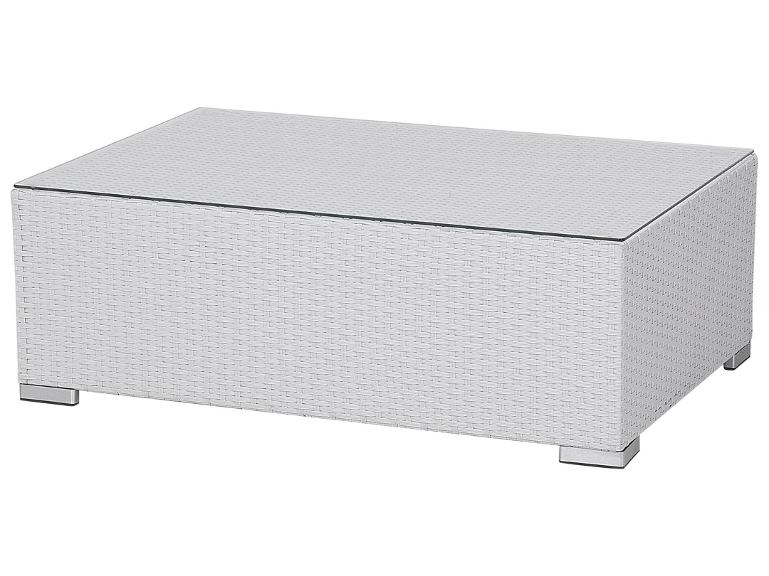 Ulva Outdoor Sofa Set 8 Seater , Single Seater and 2 Center Table Set (White + Grey)