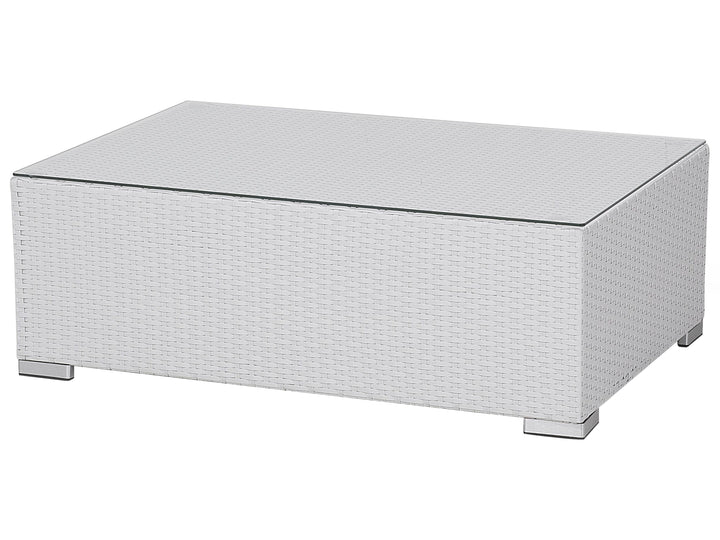 Ulva Outdoor Sofa Set 8 Seater , Single Seater and 2 Center Table Set (White + Grey)