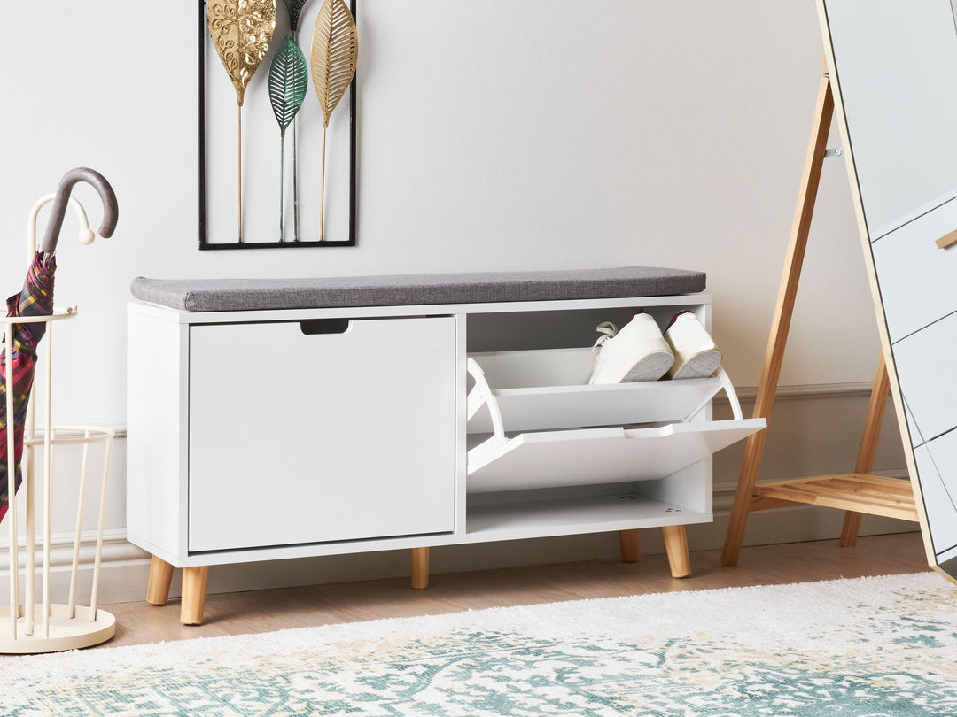 Omkarwood LuxeSit Shoe Rack & Bench