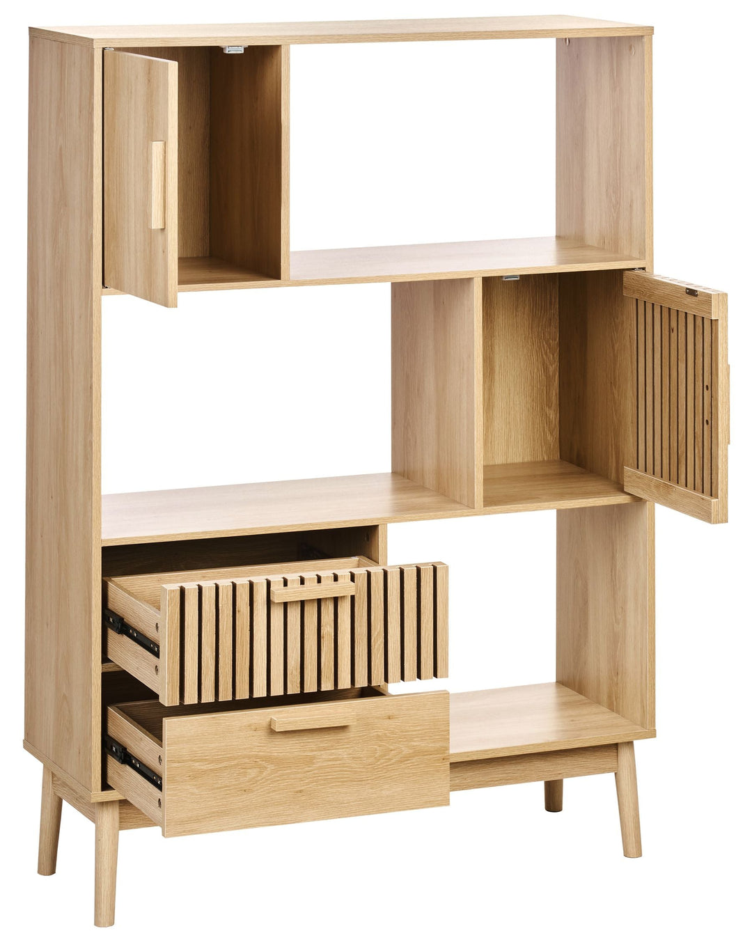 OmkarWood “Elora” Premium Engineered Wood Shelving Unit