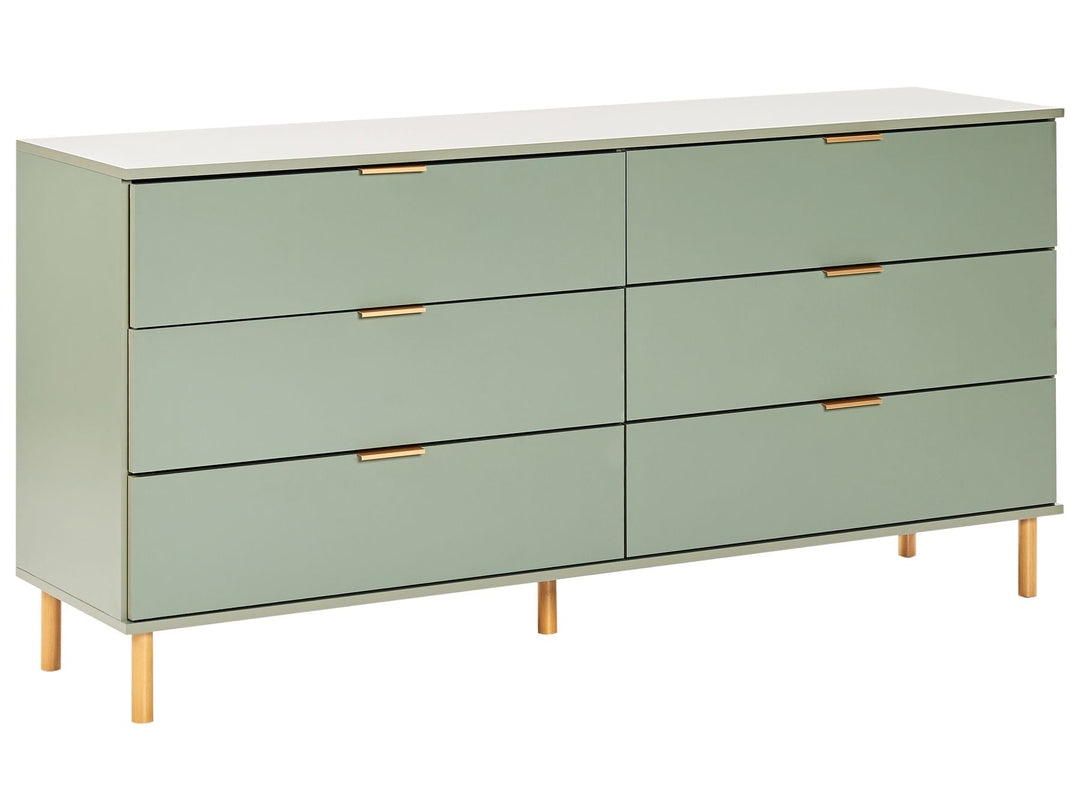 Sage Luxe 6-Drawer Sideboard by OmkarWood Furniture