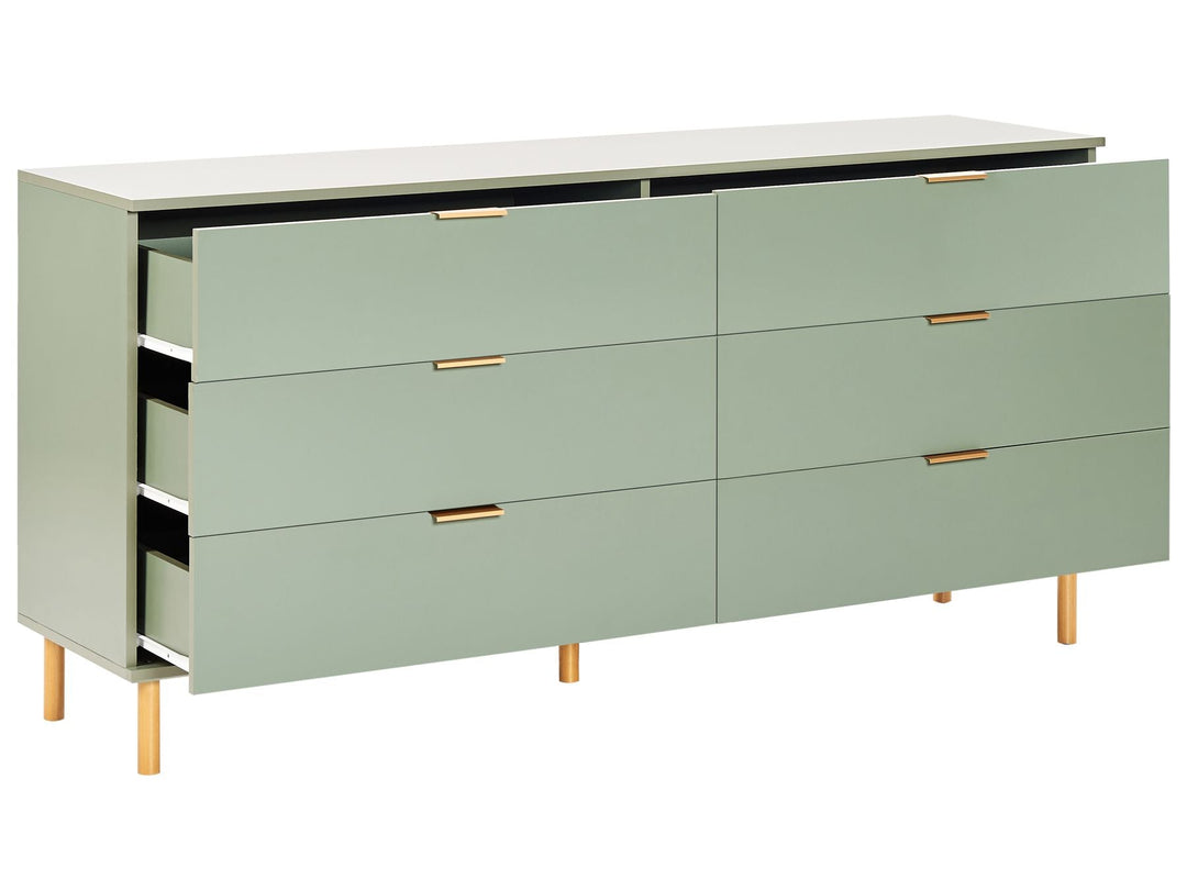 Sage Luxe 6-Drawer Sideboard by OmkarWood Furniture