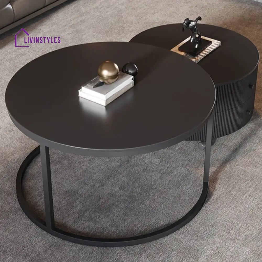 Uruvi Stainless Steel Frame and MDF Work Coffee Table for Living Room