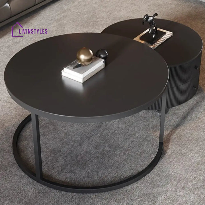 Uruvi Stainless Steel Frame and MDF Work Coffee Table for Living Room