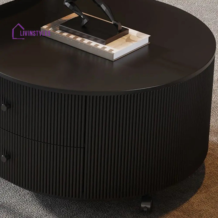 Uruvi Stainless Steel Frame and MDF Work Coffee Table for Living Room