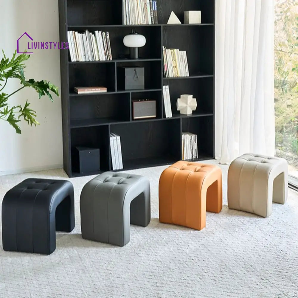 Urvashi Living Room Ottoman | Velvet Fabric