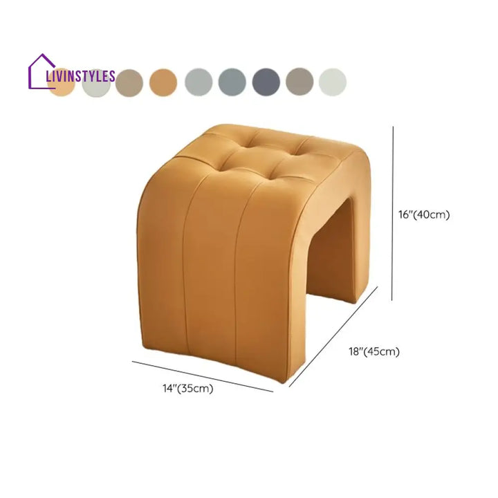 Urvashi Living Room Ottoman | Velvet Fabric