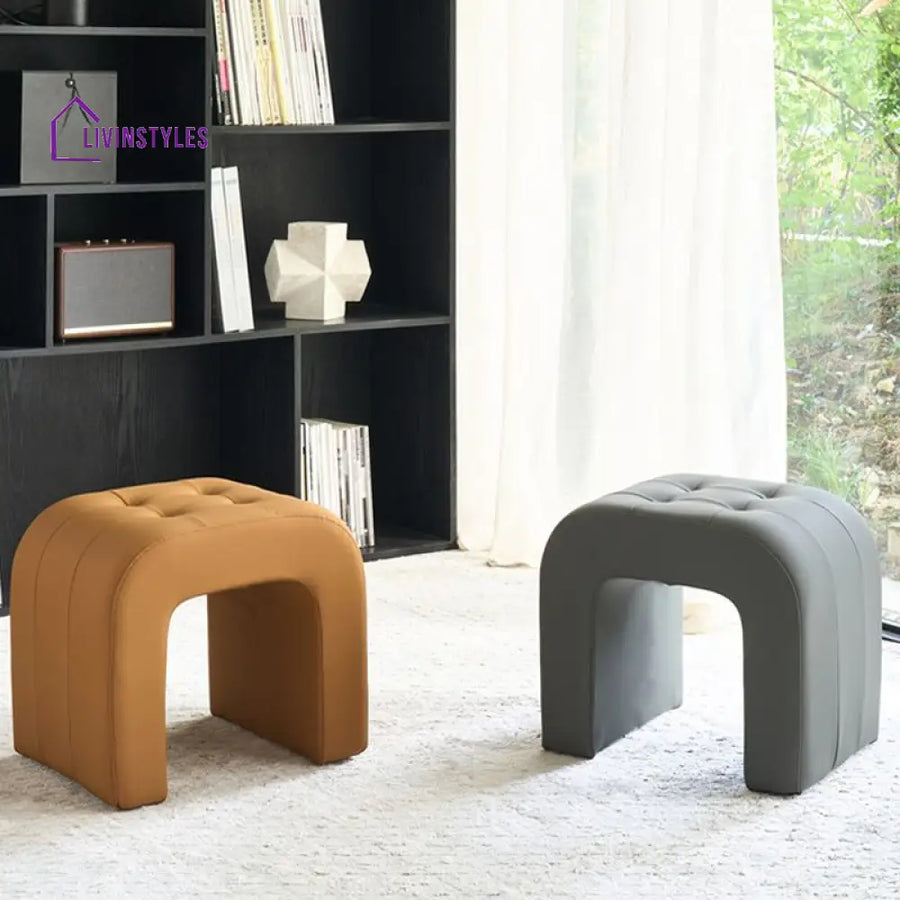 Urvashi Living Room Ottoman | Velvet Fabric