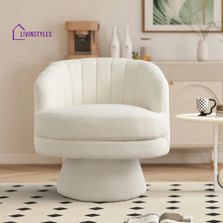 Urvashi Solid Wood and Fabric Arm Chair | Living Room Chair | Lounge Chair