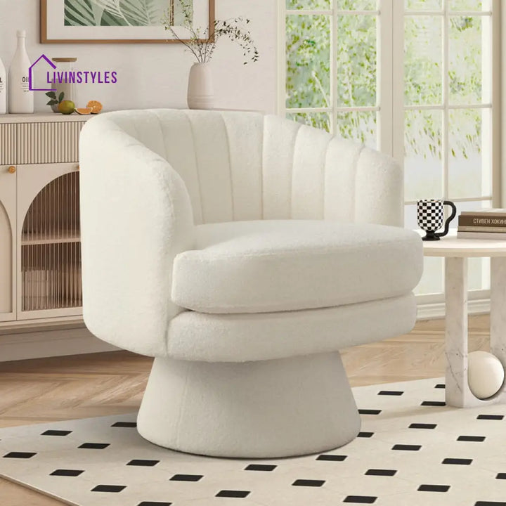 Urvashi Solid Wood and Fabric Arm Chair | Living Room Chair | Lounge Chair