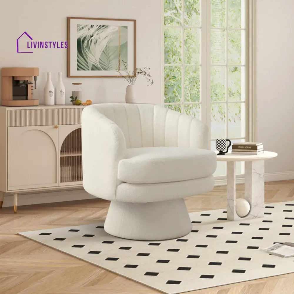 Urvashi Solid Wood and Fabric Arm Chair | Living Room Chair | Lounge Chair