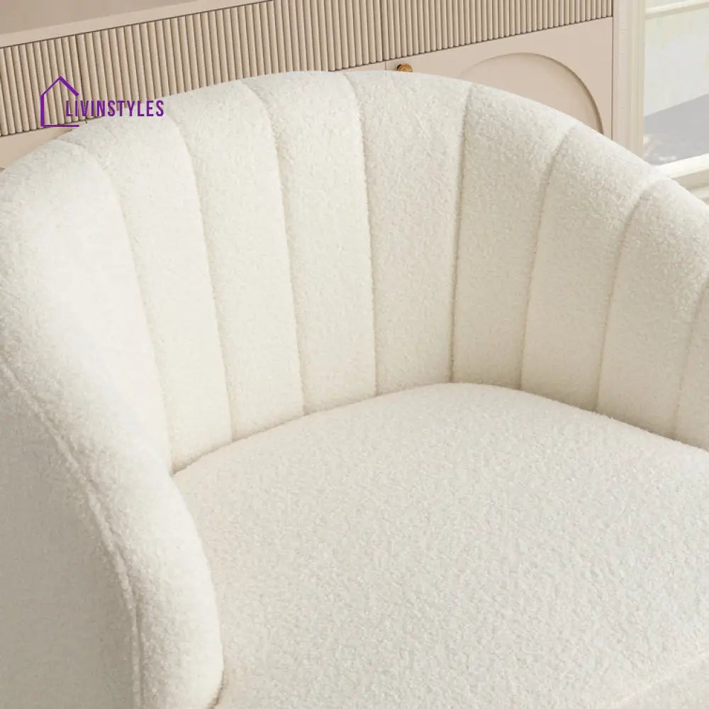 Urvashi Solid Wood and Fabric Arm Chair | Living Room Chair | Lounge Chair