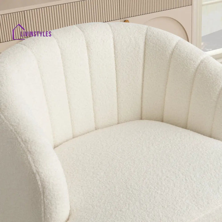 Urvashi Solid Wood and Fabric Arm Chair | Living Room Chair | Lounge Chair