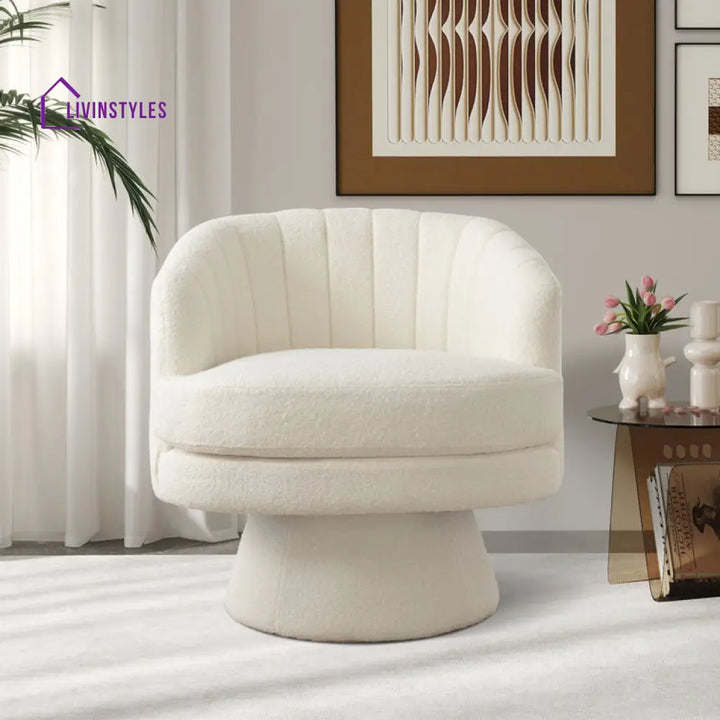 Urvashi Solid Wood and Fabric Arm Chair | Living Room Chair | Lounge Chair
