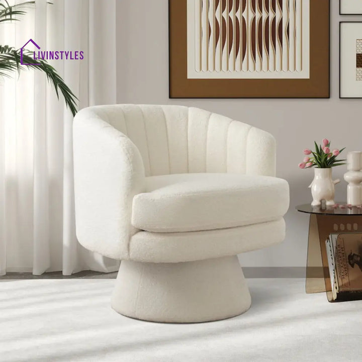Urvashi Solid Wood and Fabric Arm Chair | Living Room Chair | Lounge Chair