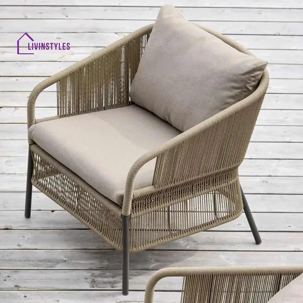 Urvi 2-Piece Outdoor Rope Single Seater Sofa - Sofa Set