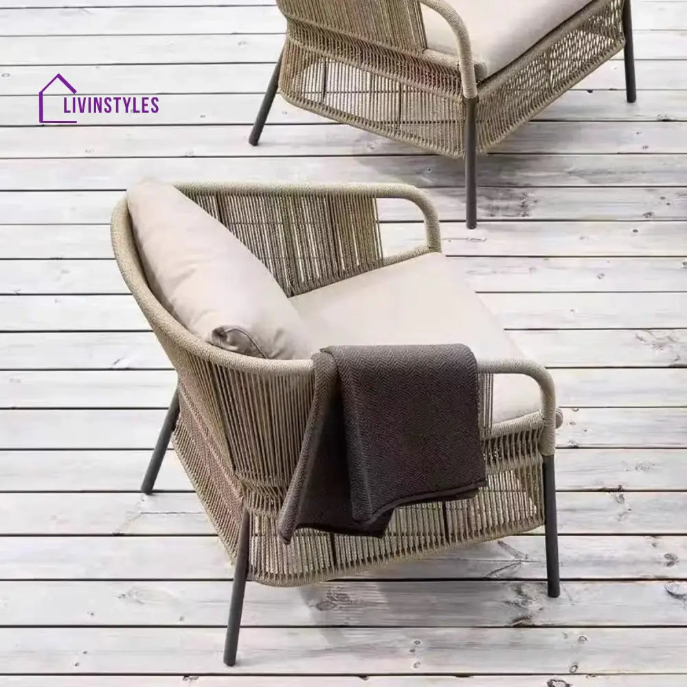 Urvi 2-Piece Outdoor Rope Single Seater Sofa - Sofa Set