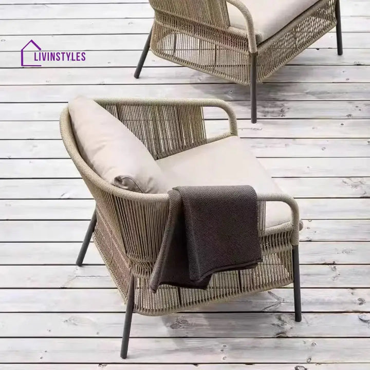 Urvi 2-Piece Outdoor Rope Single Seater Sofa - Sofa Set