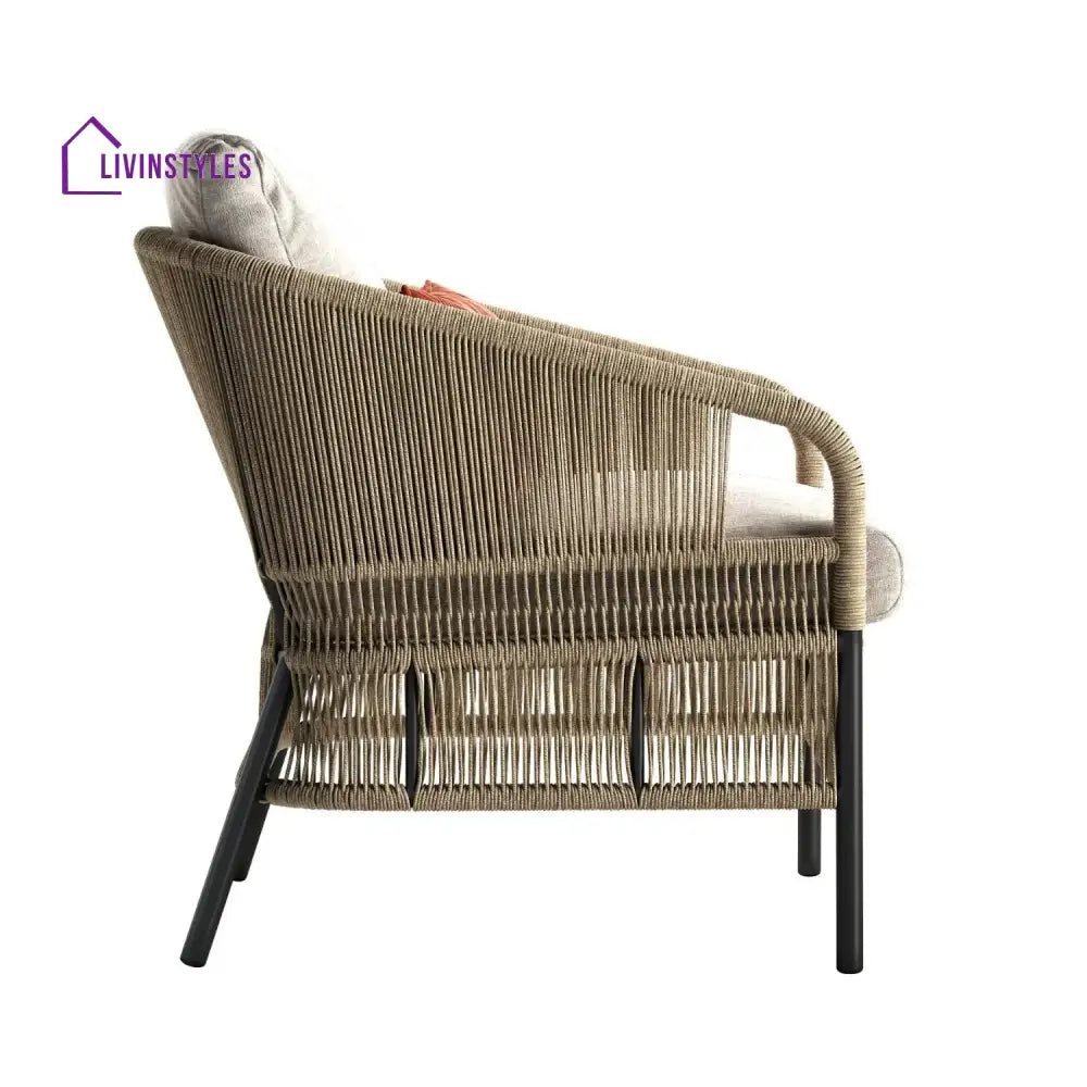 Urvi 2-Piece Outdoor Rope Single Seater Sofa - Sofa Set
