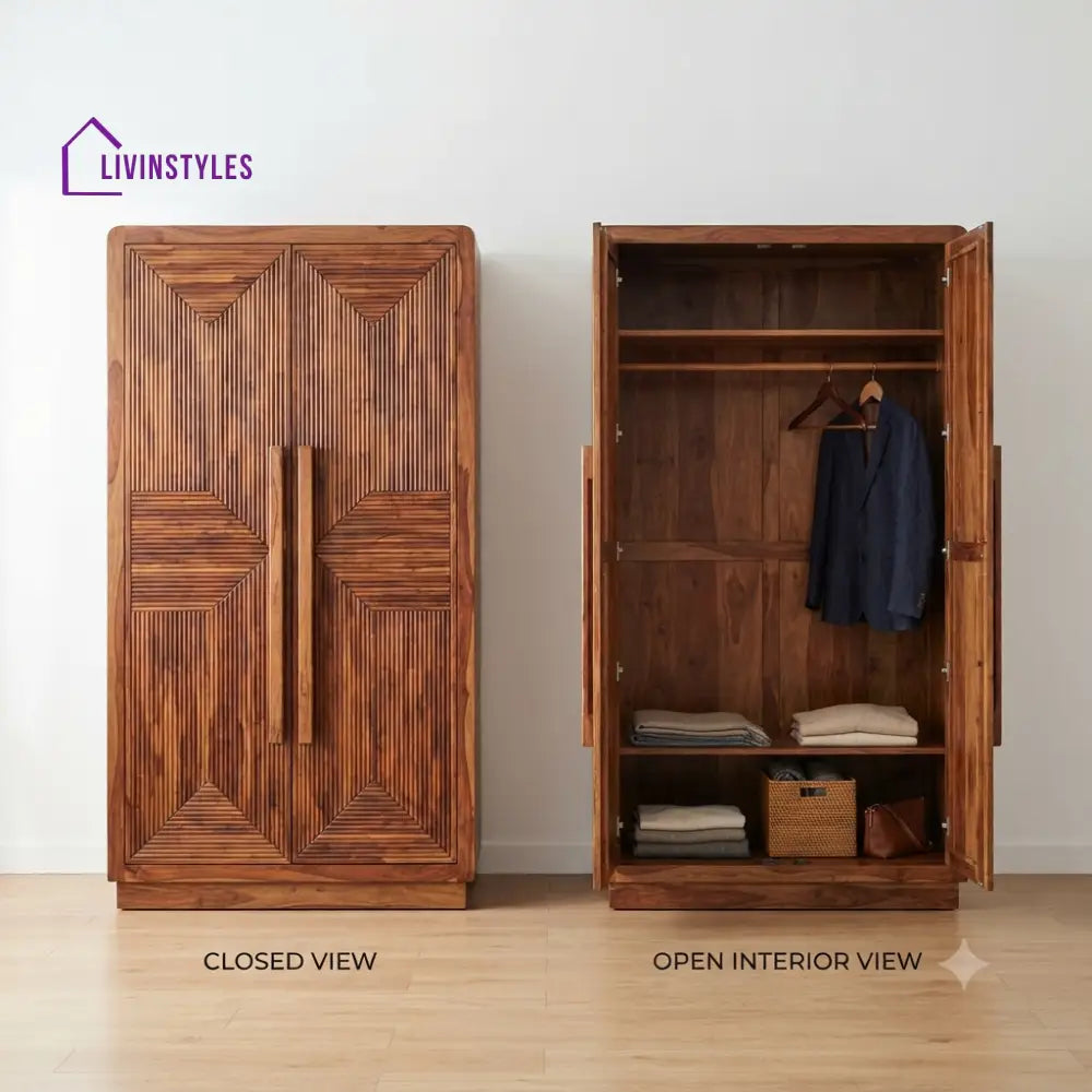 Urvi Wooden Wardrobe for Clothes | Cupboard for Clothes