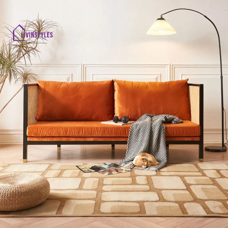 Ushika Solid Wood 3 Seater Sofa for Living Room