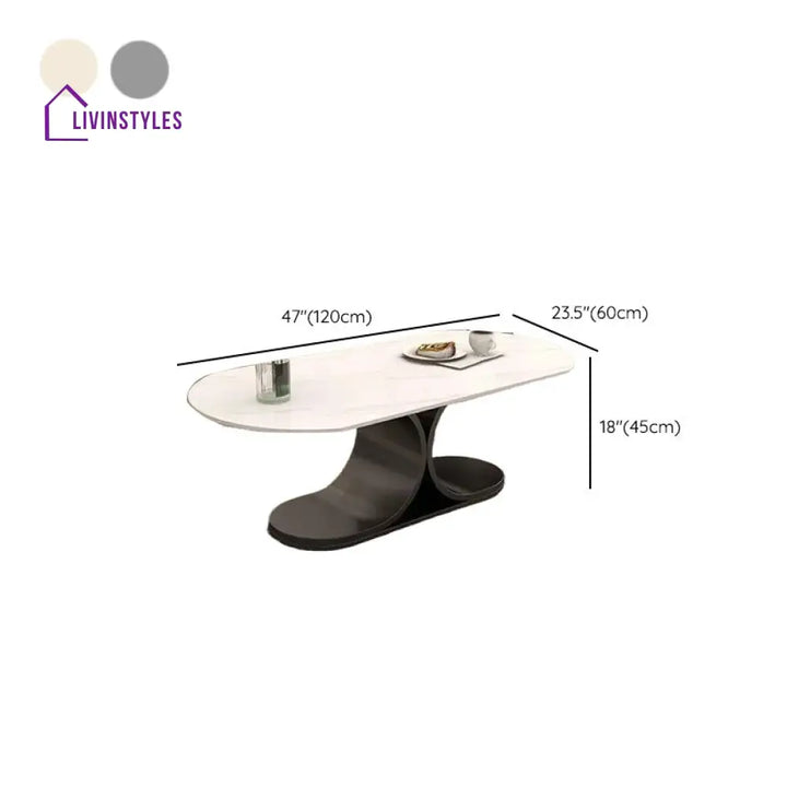 Ushini Stainless Steel Frame Coffee Table for Living Room