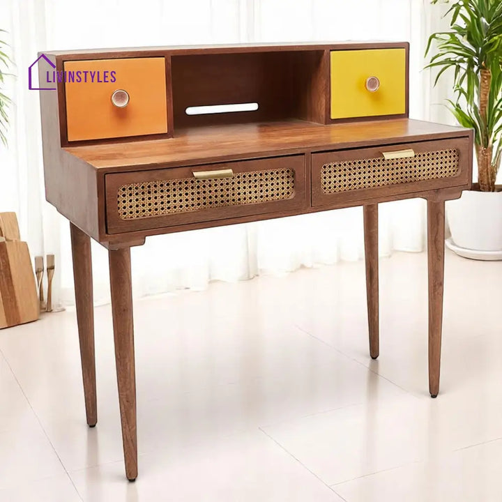 Rattan Study Desk