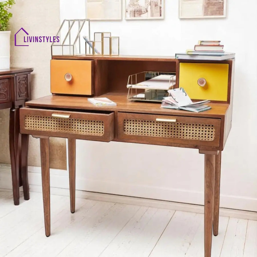 Rattan Study Desk